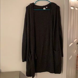Long gray cardigan